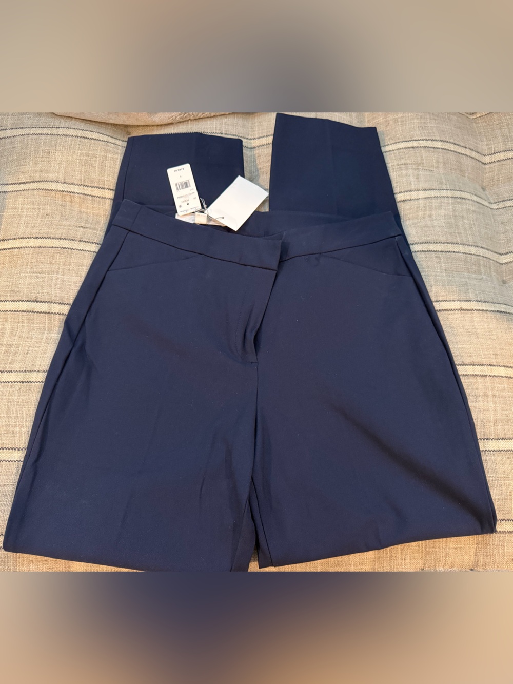 Brooks Brothers Navy High-Waist Stretch Pants